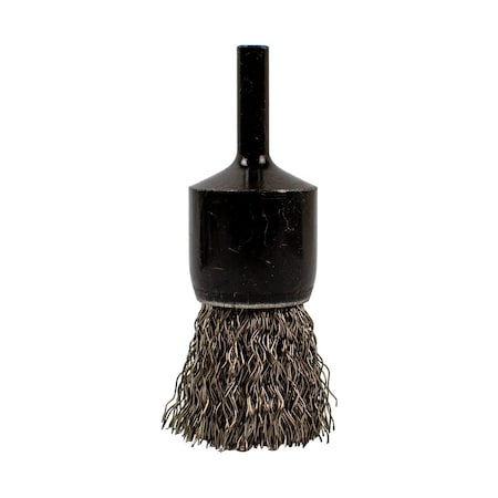 Forney End Brush, Command PRO Coarse Crimped Wire, 1in x .014in x 1/4in Rounded Shank 72803